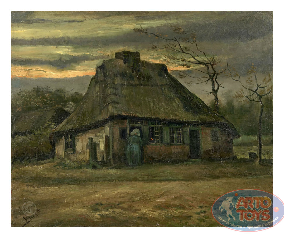 Картина на холсте, репродукция "Хижина" Винсент Ван Гог