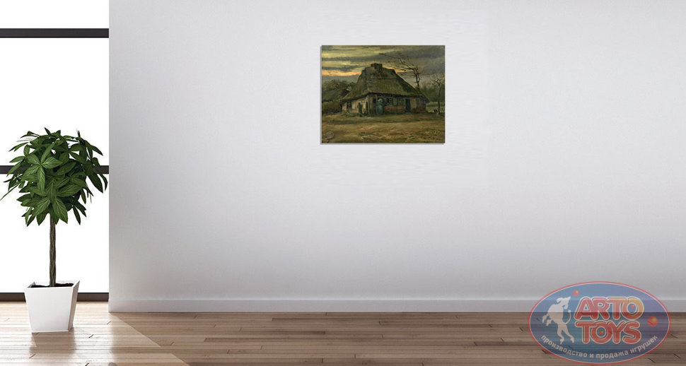 Картина на холсте, репродукция "Хижина" Винсент Ван Гог