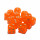 Кубик прозрачный 14 мм оранжевый - Кубик прозрачный 14 мм оранжевый