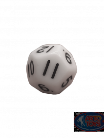Кубик Белый D12 Кубик Белый D12 для настольных игр