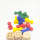 Комплект для настольных игр из дерева кубик и 4 фишки - Комплект для настольных игр из дерева кубик и 4 фишки