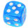 Кубик прозрачный 14 мм голубой - Кубик прозрачный 14 мм голубой
