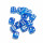 Кубик прозрачный 14 мм голубой - Кубик прозрачный 14 мм голубой