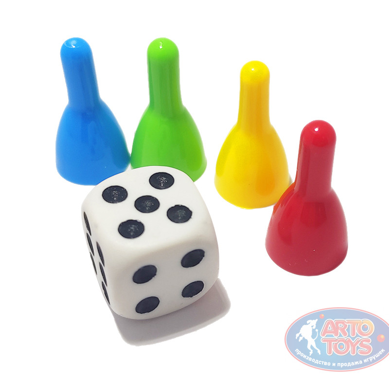 Комплект для настольных игр "Классика" кубик + 4 фишки купить оптом и в ...