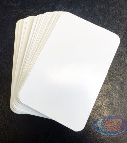 Карточки белые, пустые, с закругленным углом 60х90, 100 штук ​Набор пустых белых карточек для настольных игр
Размер 60х90 мм
Угол закругленный.