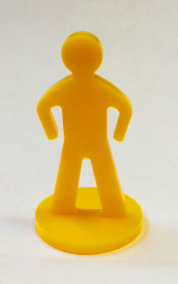 Фишка Человечек желтый 46мм купить Фишка Человечек желтая  высота 46мм, диаметр подставки 26 мм, толщина 3 мм. Фишка для настольных игр.