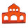 Фишка двухэтажный дом 6 мм. Оранжевый. - Фишка двухэтажный дом 6 мм. Оранжевый.