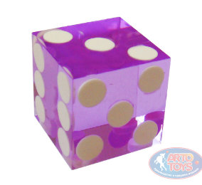 Кубик казино Фиолетовый Кубик казино, кубик для покера. Идеально сбалансированный, изготовлен на заказ для казино.